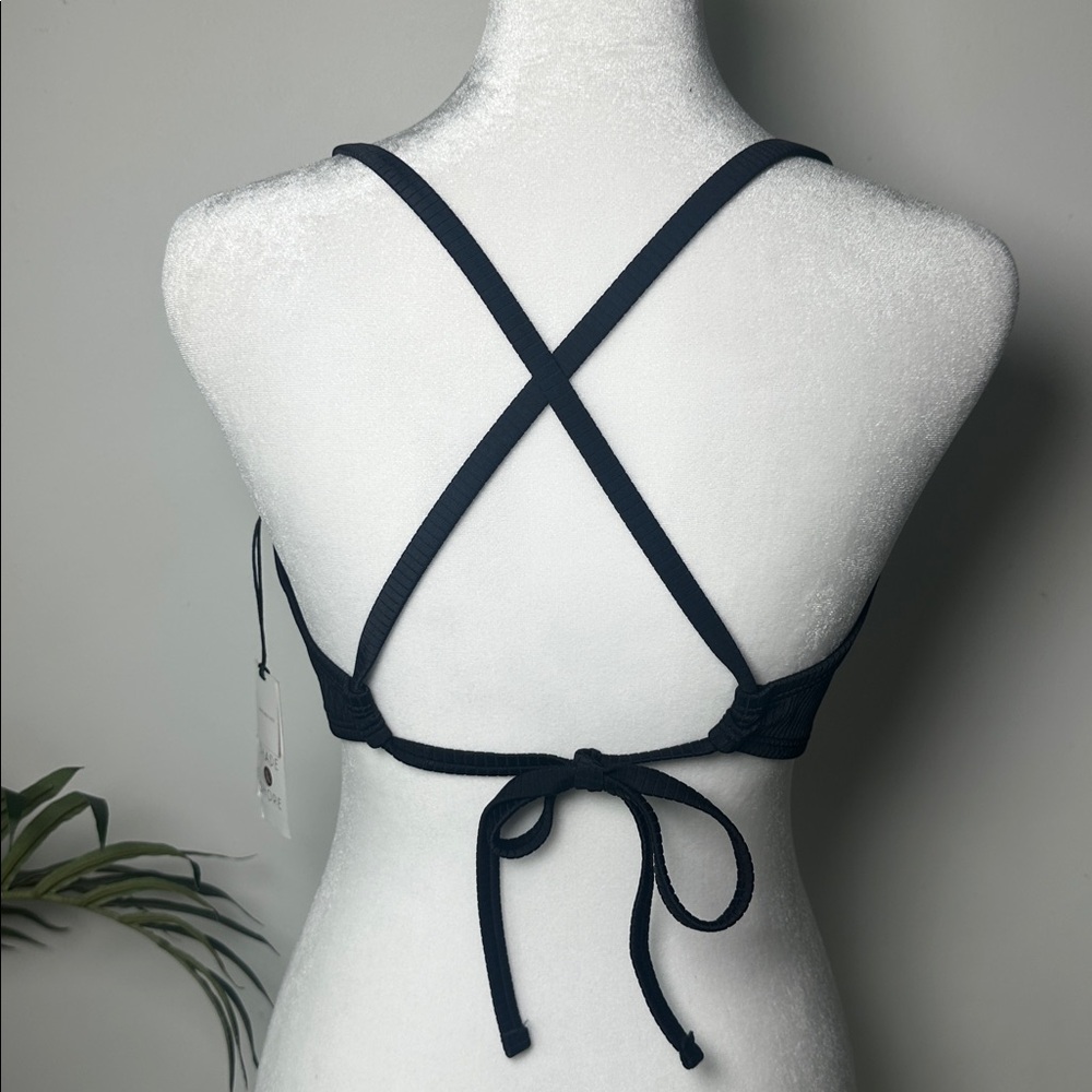 NWT Shade & Shore Black Strappy Bathing Suit Top 34DD - Picture 3 of 5